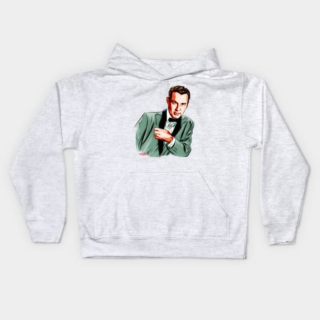 Jim Reeves - An illustration by Paul Cemmick Kids Hoodie by PLAYDIGITAL2020